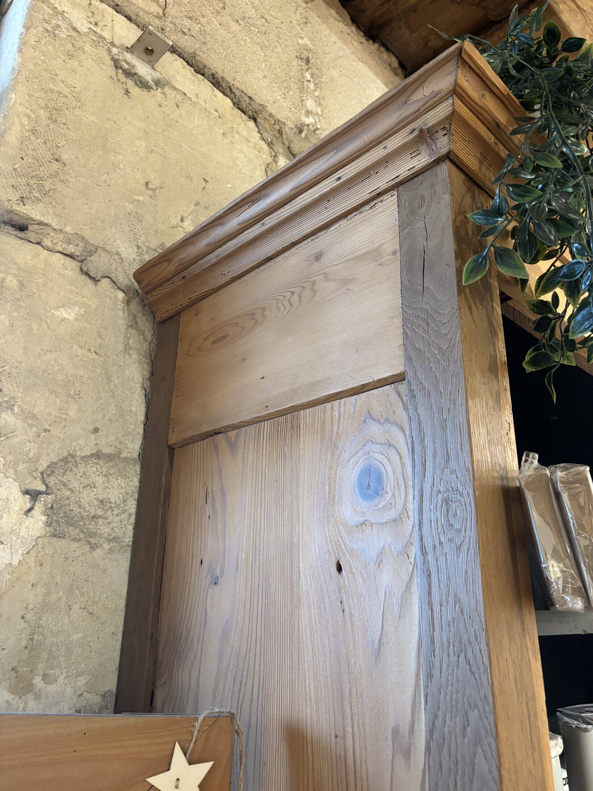 Black and wood farmhouse sideboard