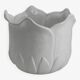 Cache-pot vintage en forme de tulipe en porcelaine blanche