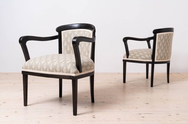 Ensemble de deux fauteuils Biedermeier de style rustique et campagnard, Autriche, années 1850
