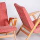 Pair of salmon midcentury armchairs, made by Tatra pravenec, 1950s czechia