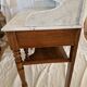 Napoleon III washstand in walnut and Carrara marble – circa 1885