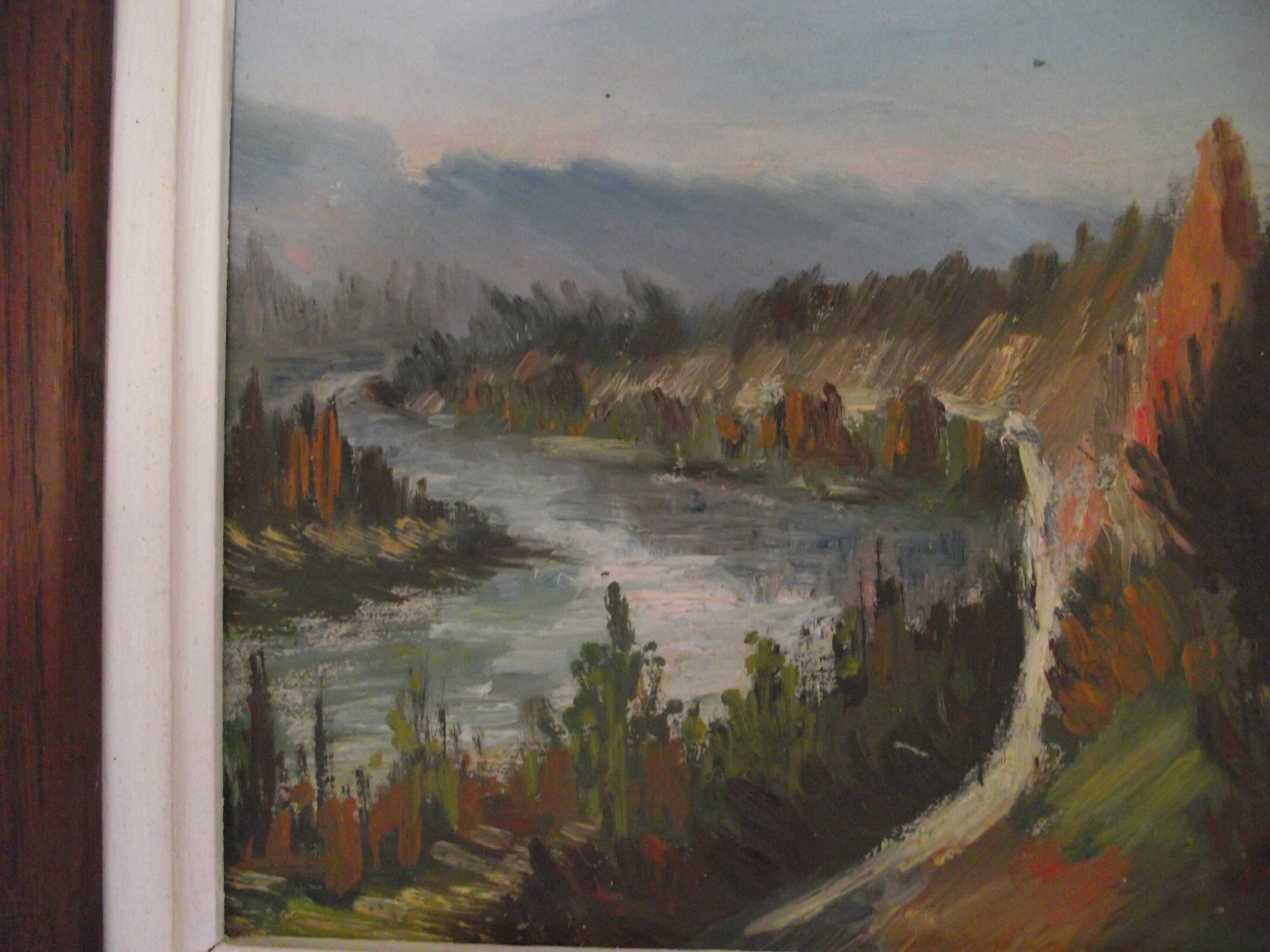 Huile sur isorel vallée de la dordogne