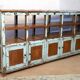 Old Burmese teak craft furniture with original blue patina