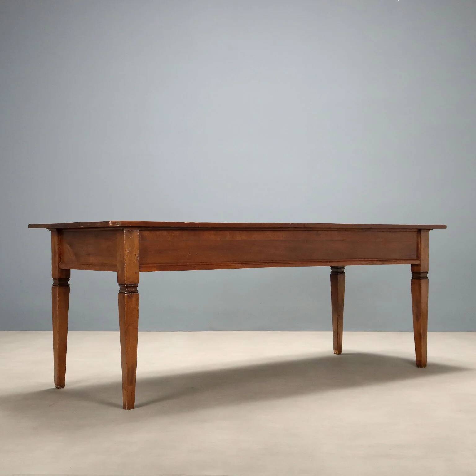 Table Directoire ancienne en noyer, Italie, XIXe siècle