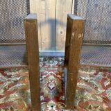 Pair of garden armchairs in steel