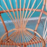 Pair of rattan armchairs