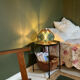 Dark green lamp to put down