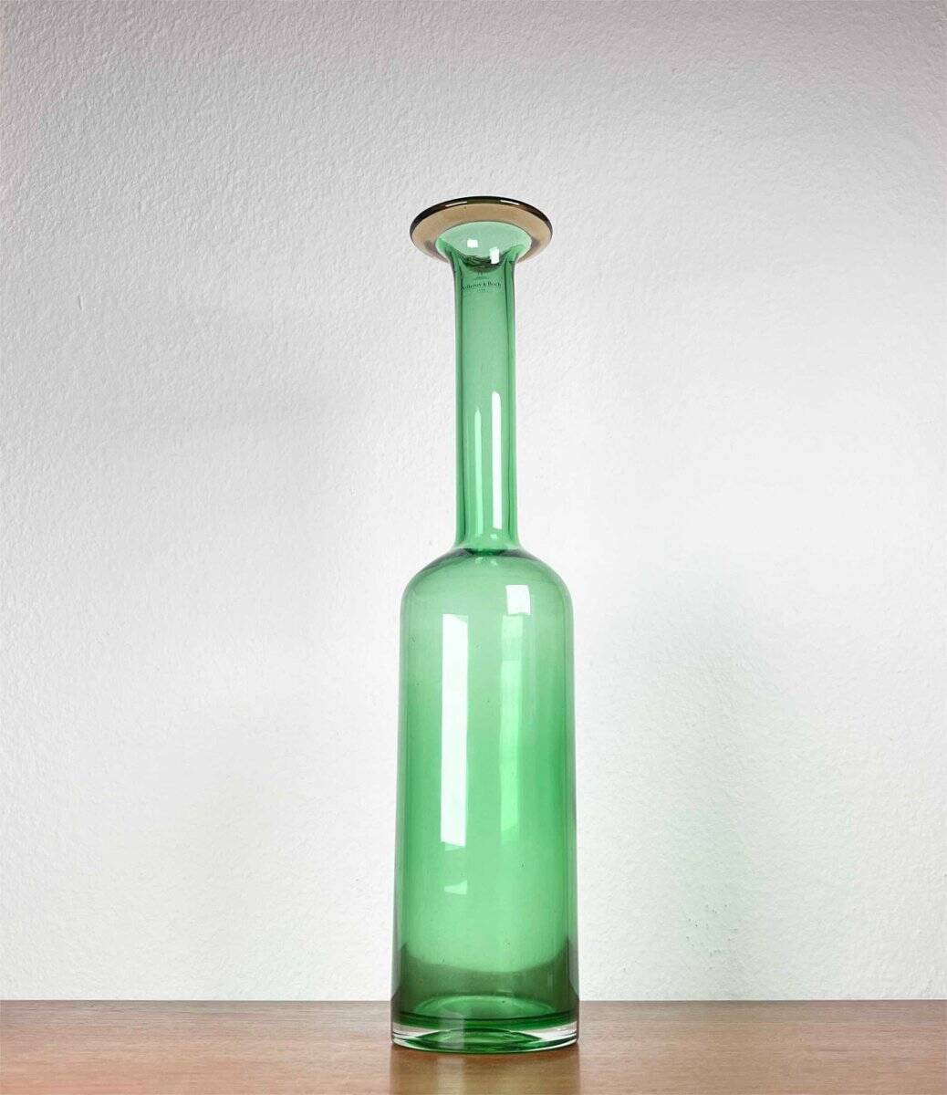 Grand vase en verre allemand vintage de Villeroy & Boch