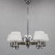 Chandelier en nickel Art Déco avec verre texturé, Tchécoslovaquie, années 1930