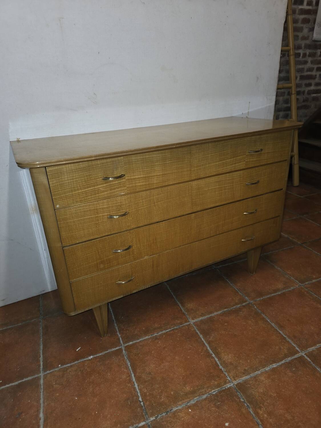 Vintage elm commode from the 1960s.