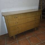 Vintage elm commode from the 1960s.