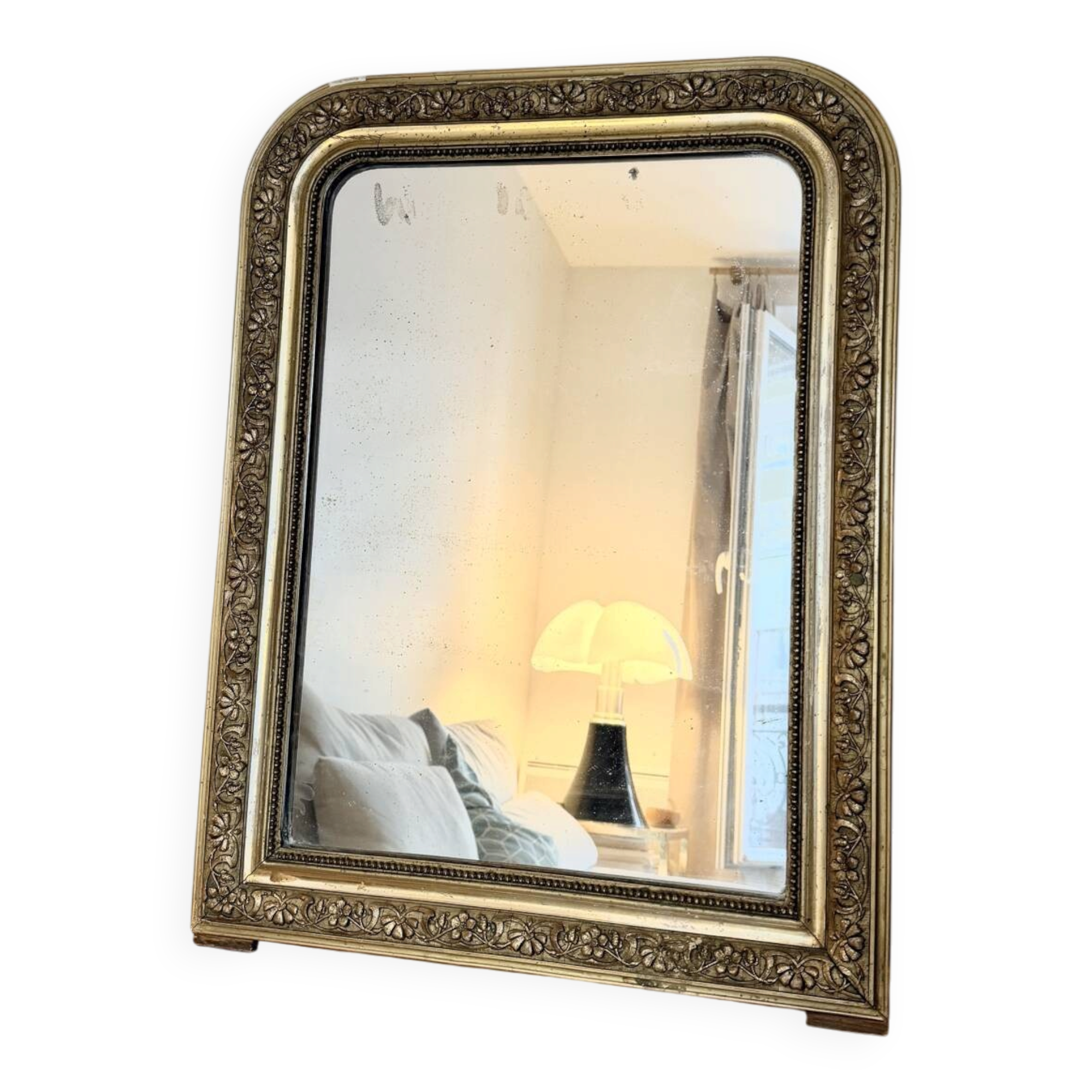 Miroir doré - Louis Philippe feuille d’or 51x65cm