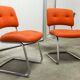 Paire de chaises Strafor Steelcase orange 70