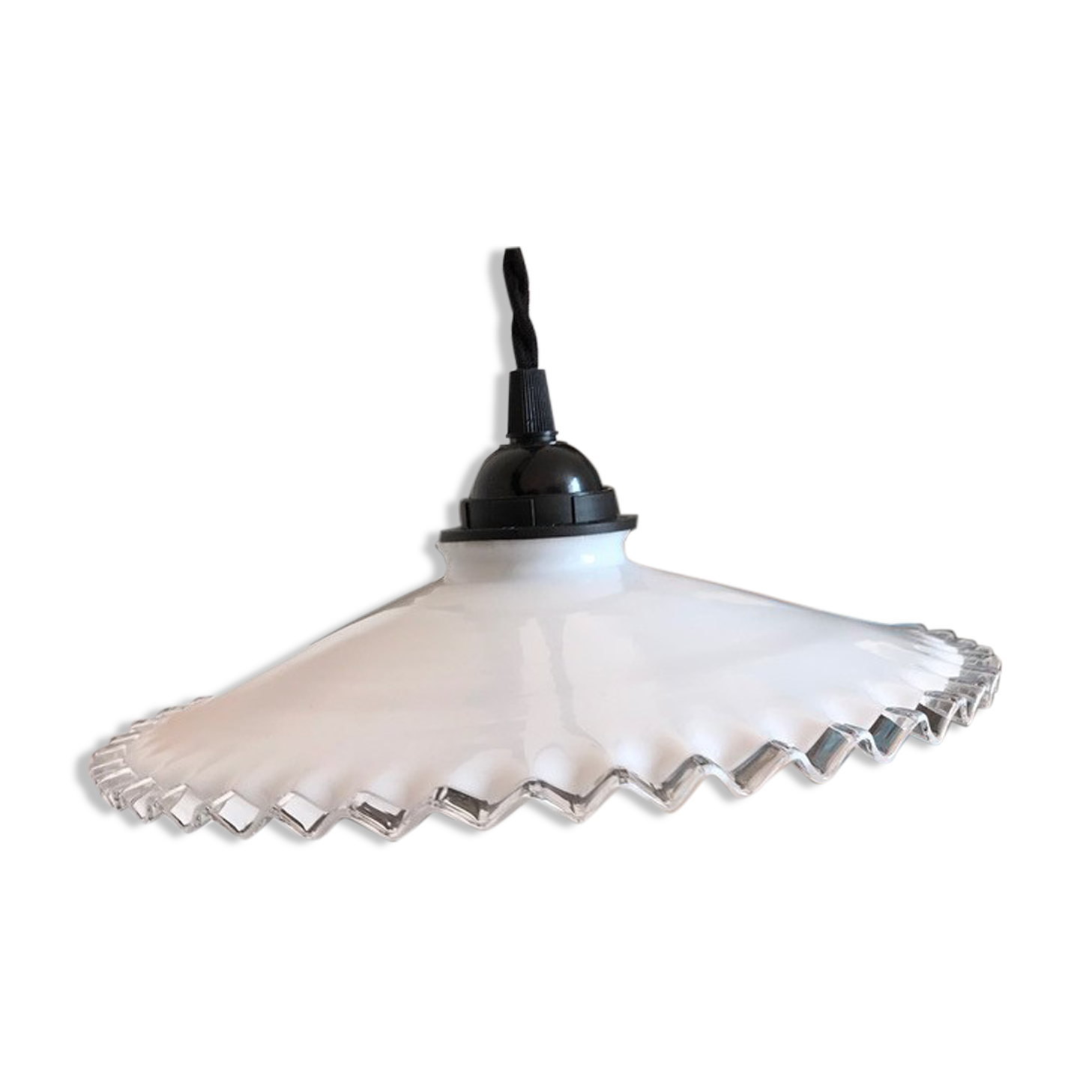 White opaline lace walker