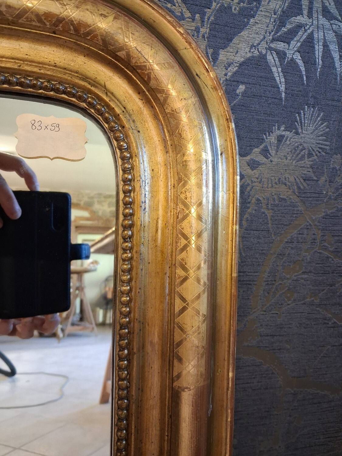 Louis Philippe period mirror 83 x 59