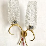 Paire d'appliques double design années 60