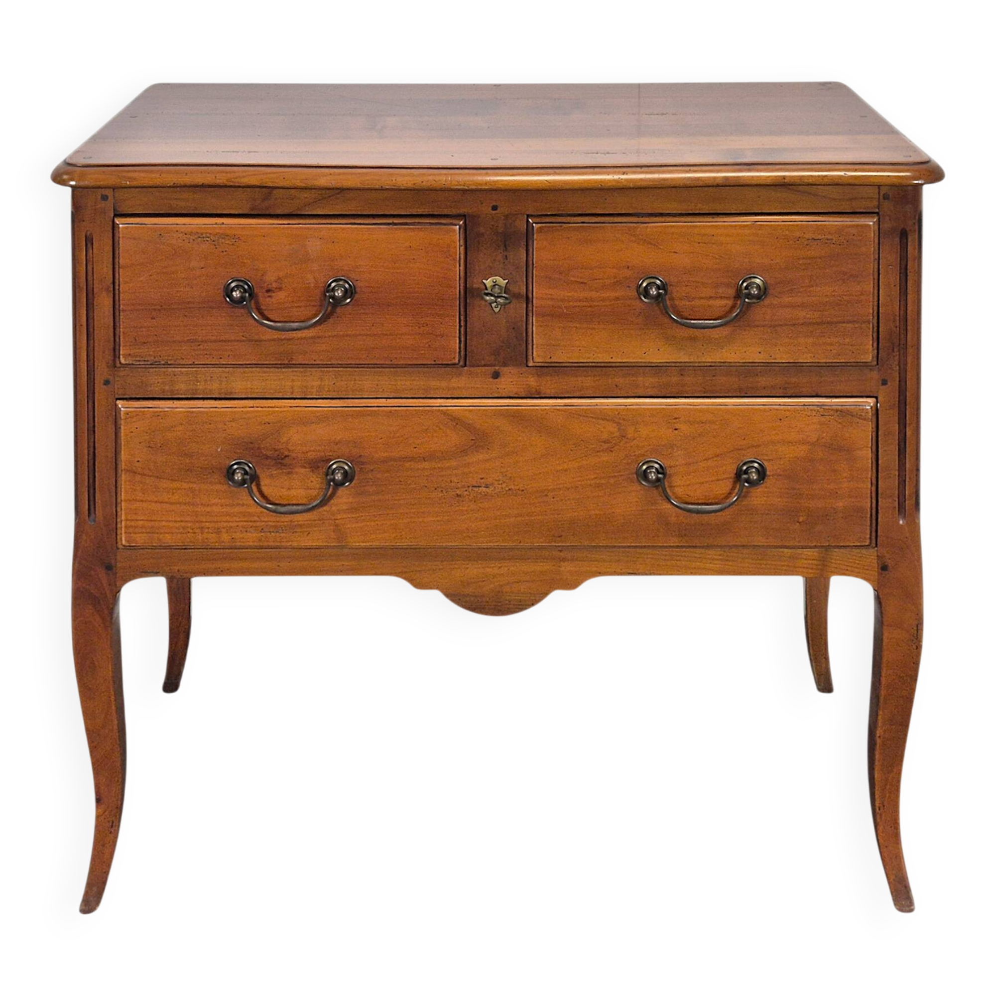 Transitional style chest of drawers in cherry wood