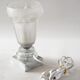 Art Deco glass lamp with white marble base