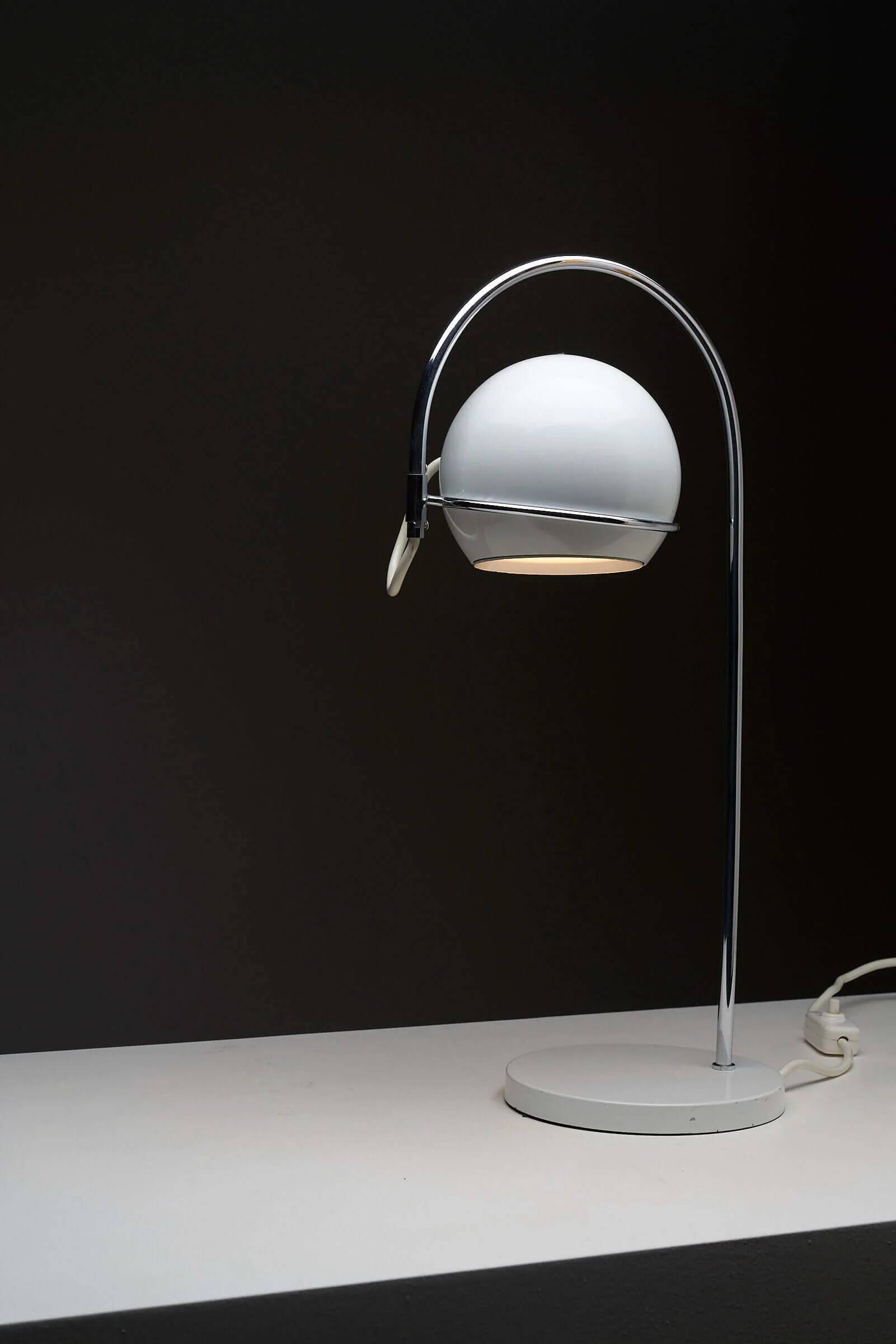 Lampe de table arc en chrome par Cosack