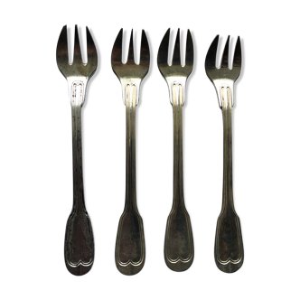 Set of 4 oyster forks