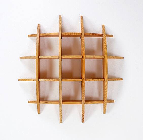 Petites étagères rondes en pin Ø55.5cm