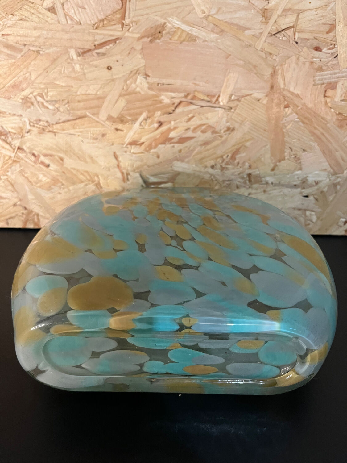 Multicolored glass vase