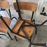 Lot of 6 vintage school chairs