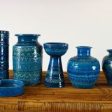 Vase cylindre, bleu / bleu, bitossi, aldo londi conception