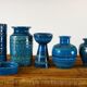 Vase cylindre, bleu / bleu, bitossi, aldo londi conception
