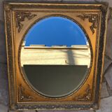 Golden wooden mirror 67 x 77 cm