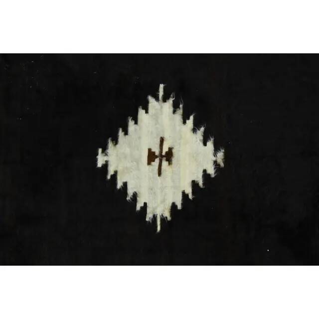 1970s Vintage Turkish Oushak Handmade Wool Cotton Brown Area Rug 146x168