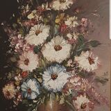 Painting still life bouquet of flowers
