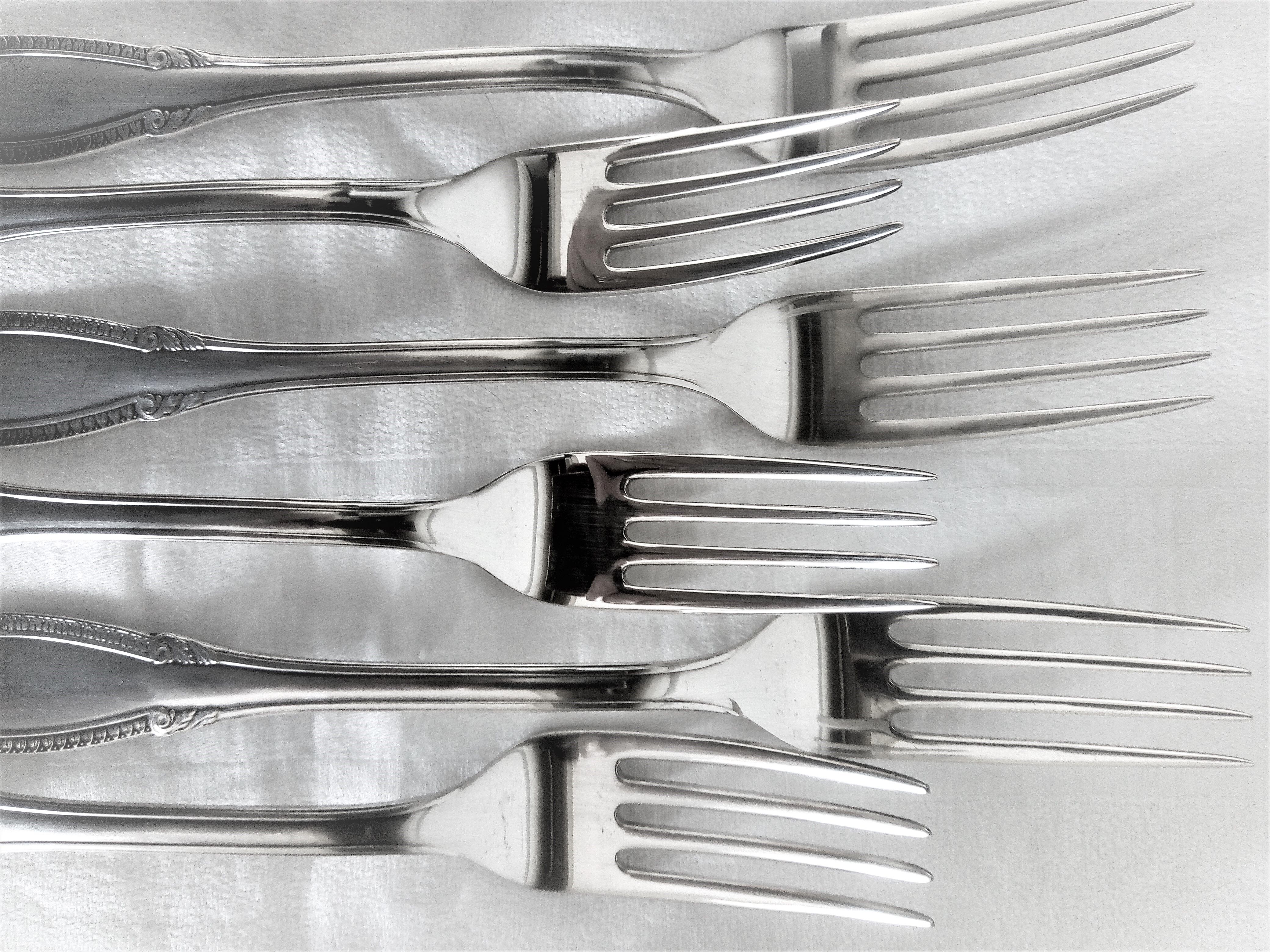 Baroque model silver metal cutlery service