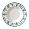 Hollow plate in semi-white porcelain with a decoration