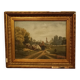 Peinture À L'huile Antique Sur Toile Fine 800 Signée Piero Porrini
