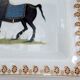 Flat cup empty pocket Jean Dange paris horse porcelain