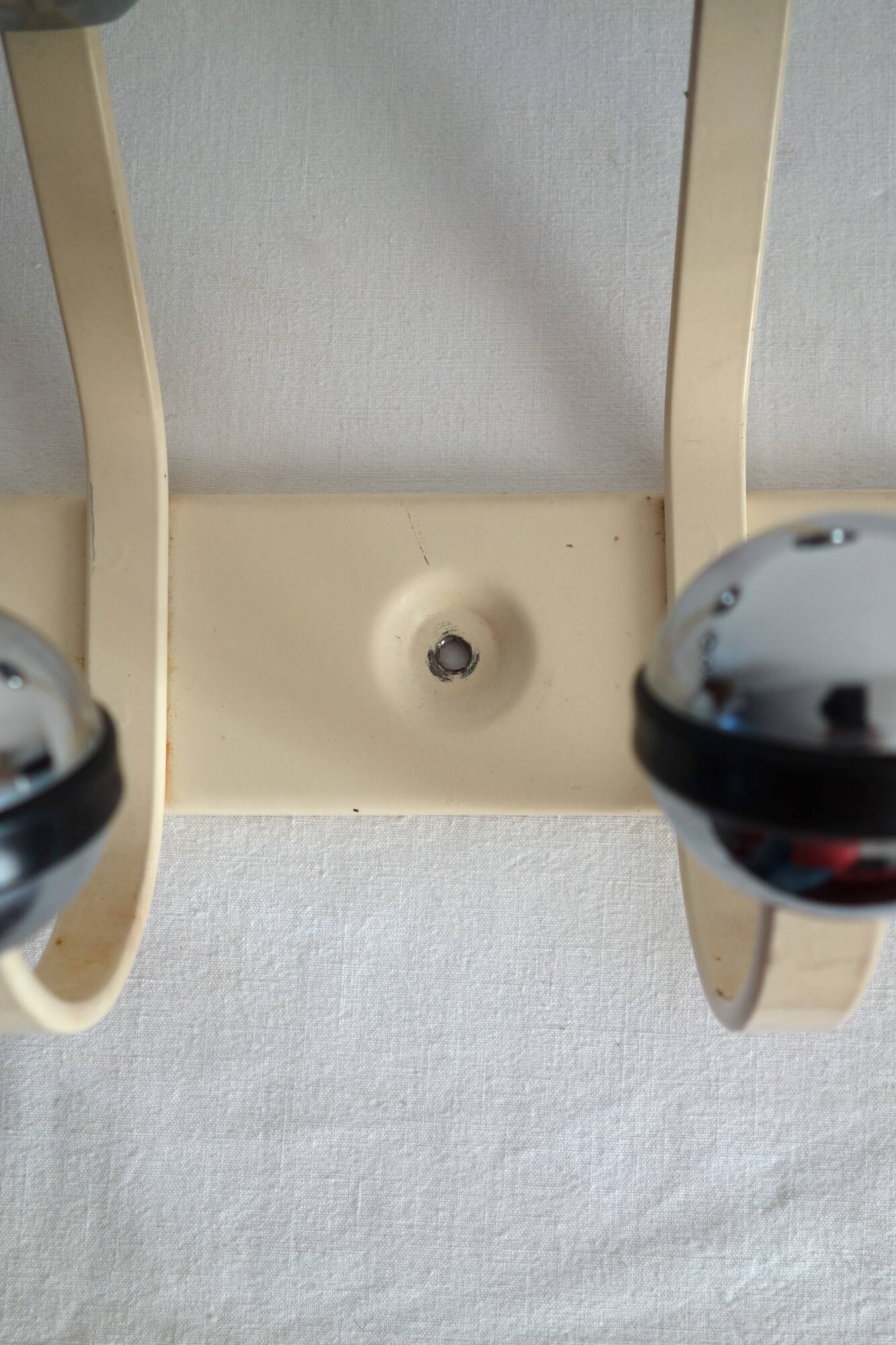 Wall coat rack 10 balls metal and vintage chrome