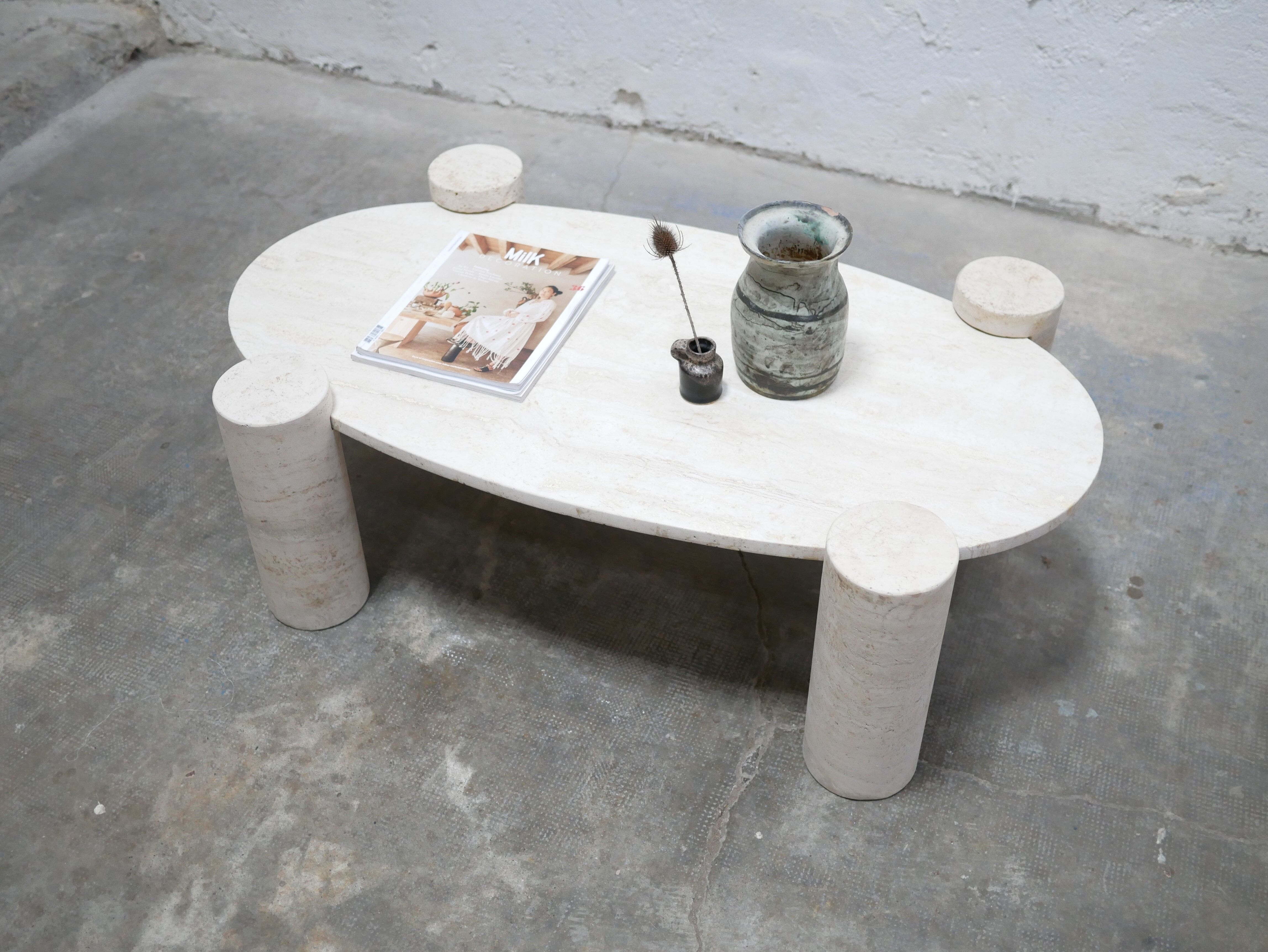 Vintage travertine coffee table