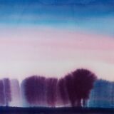 Minimalist landscape ink drawing 2