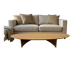 Retro oval wooden coffee table