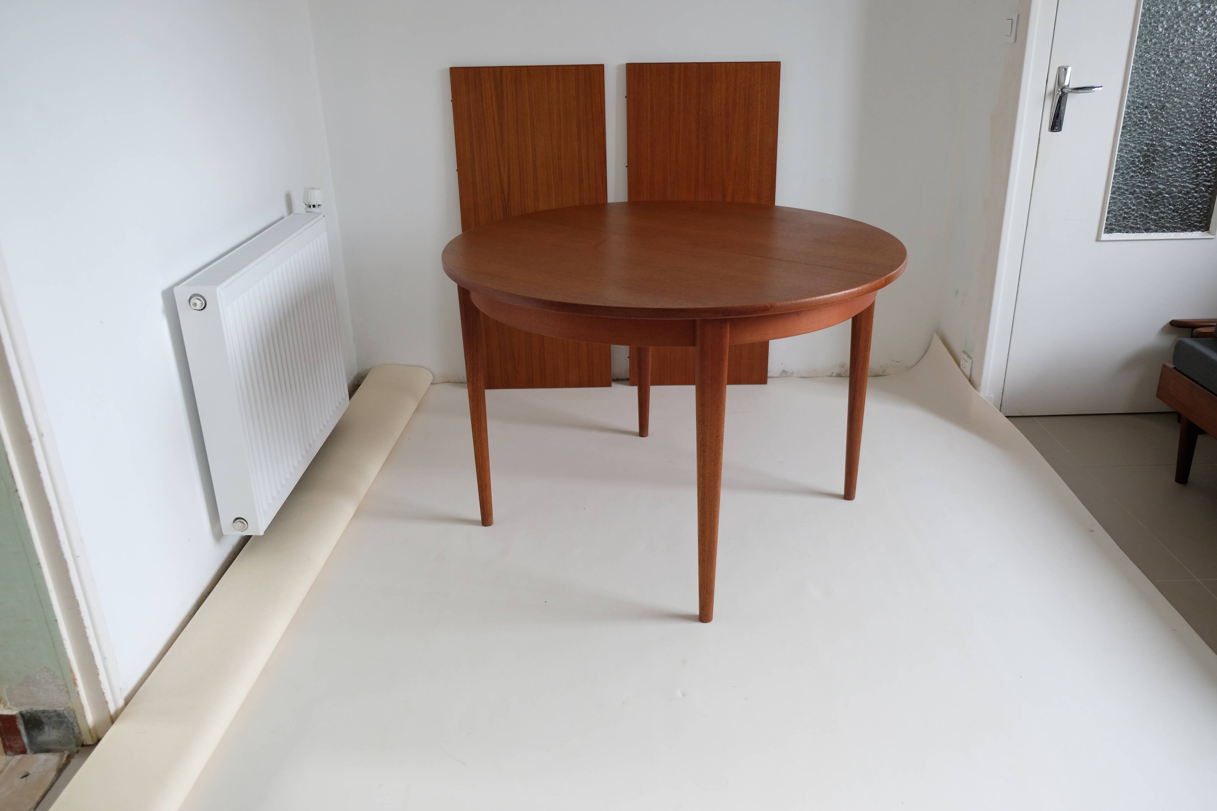 Table ronde extensible en teck