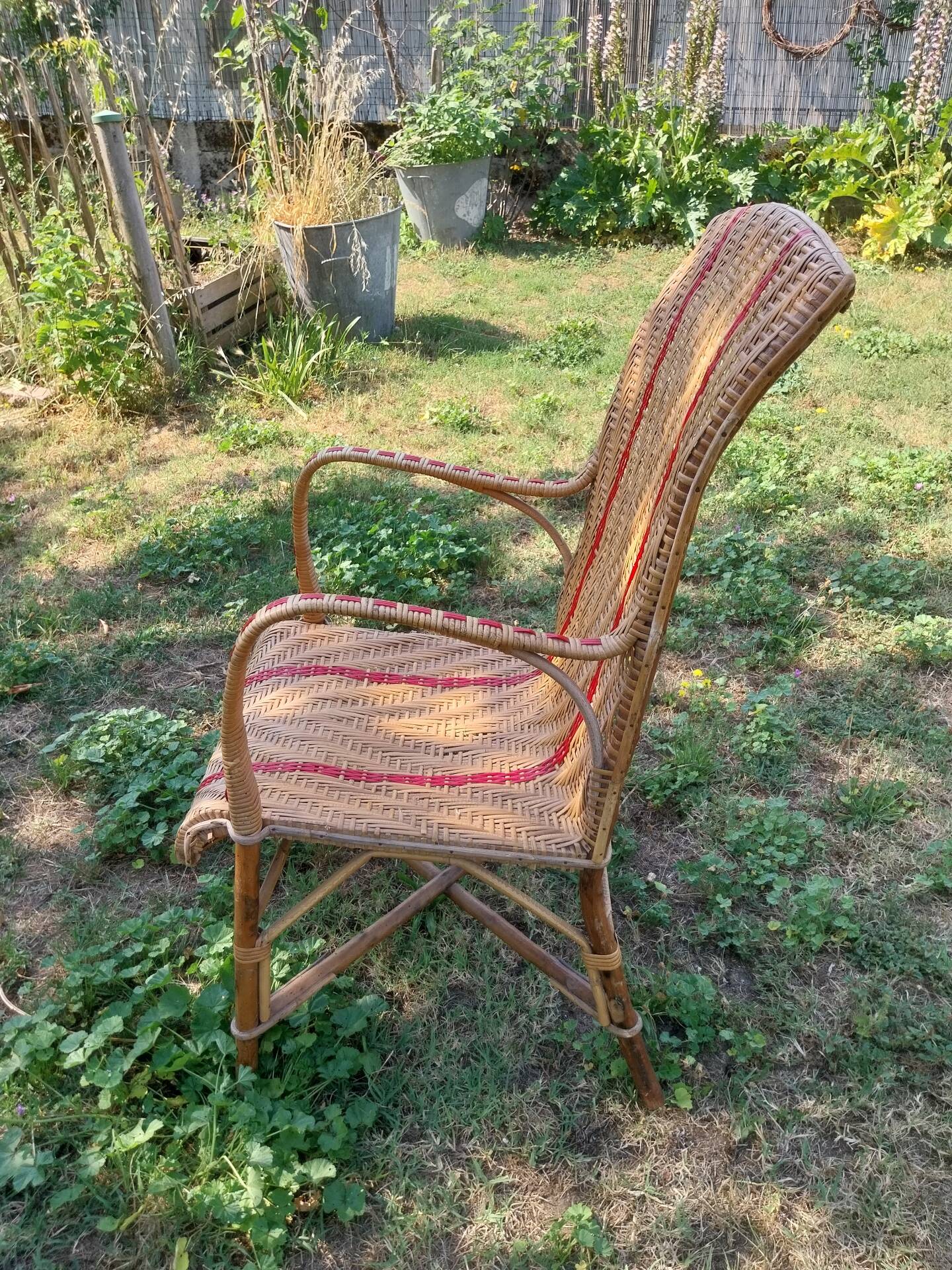 Rattan armchair