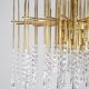 Brass and swarovsky crystals hanging lamp 1960