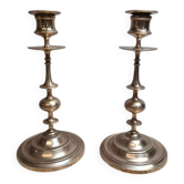 Pair of antique brass candlesticks – Classic and timeless elegance