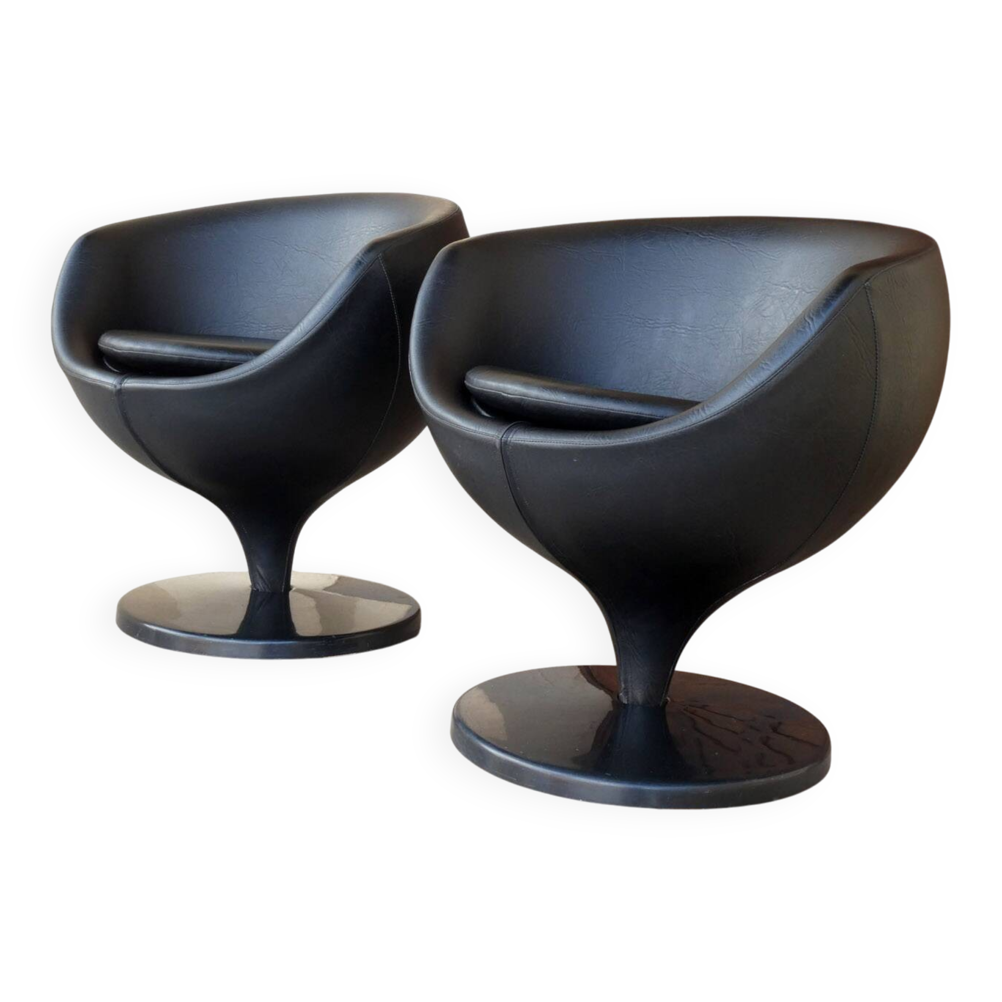 paire de fauteuils Luna de Pierre Guariche pour Meurop, 1960