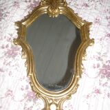 Louis XV style shell mirror in gilded wood 46x27