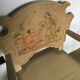Chaise où trône en bois laque de chine Vietnam vintage,peinture signée