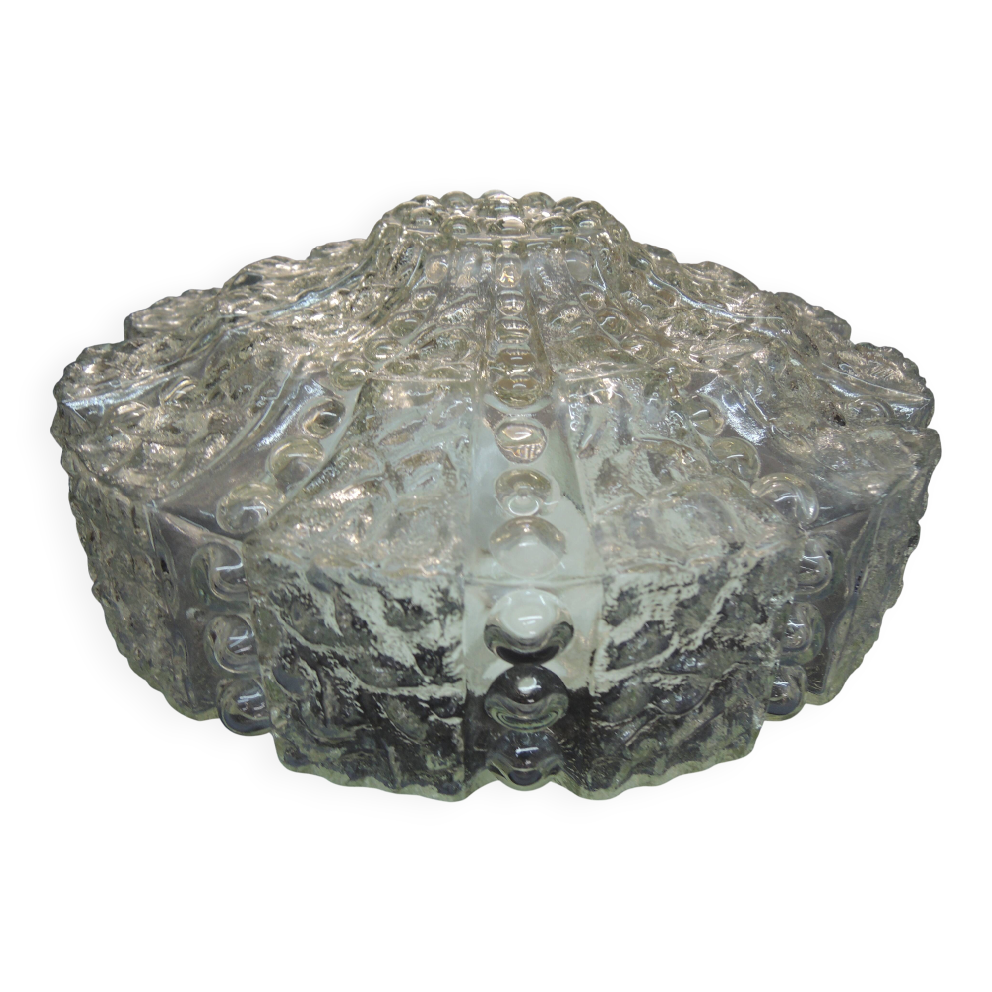 "Dome" ceiling light in moulded glass