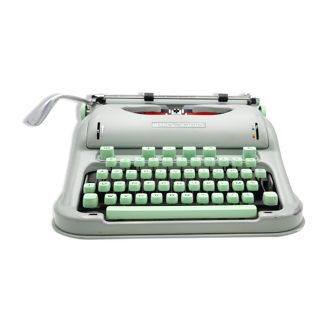 Revised hermes 3000 green typewriter with new ribbon