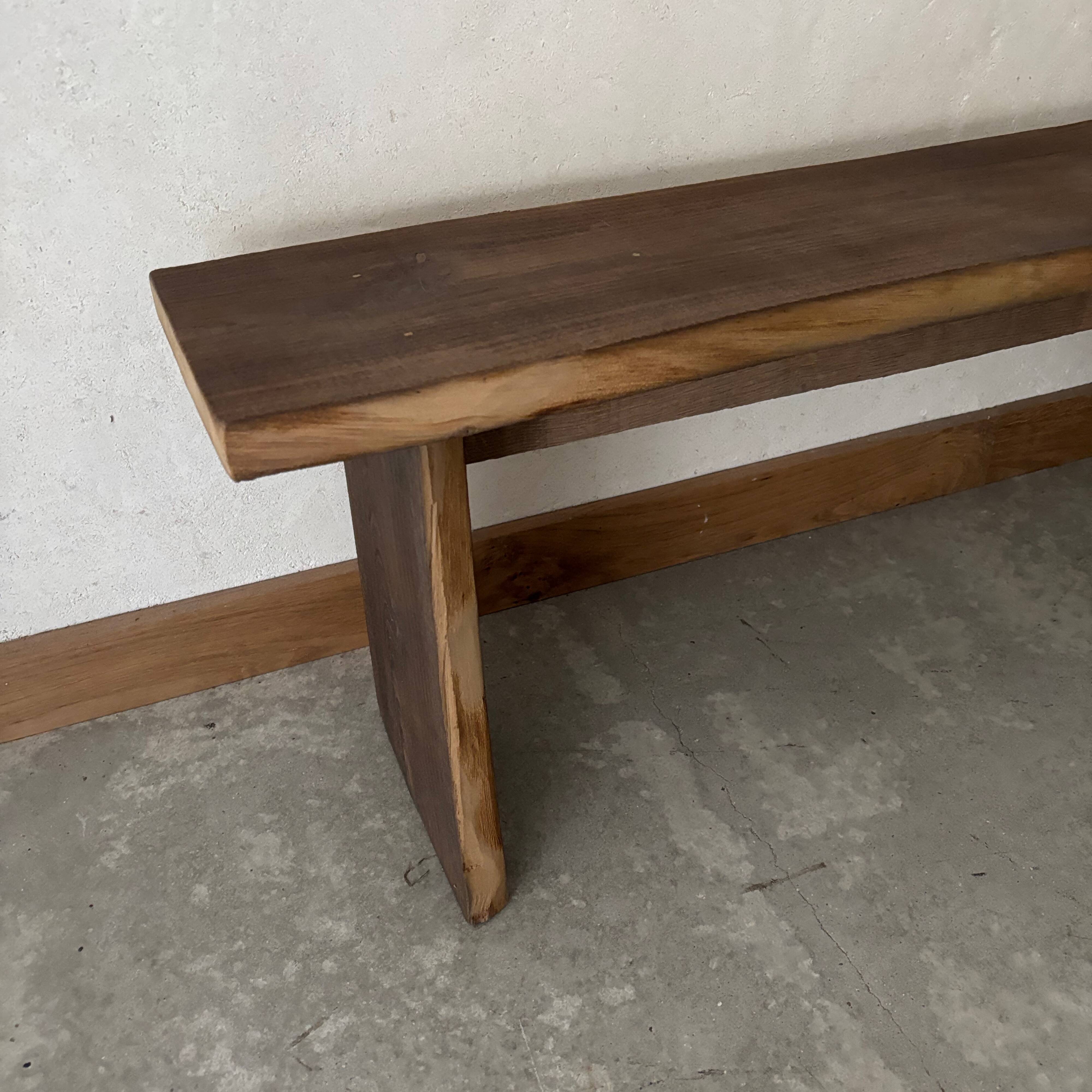 Small bench in raw wood